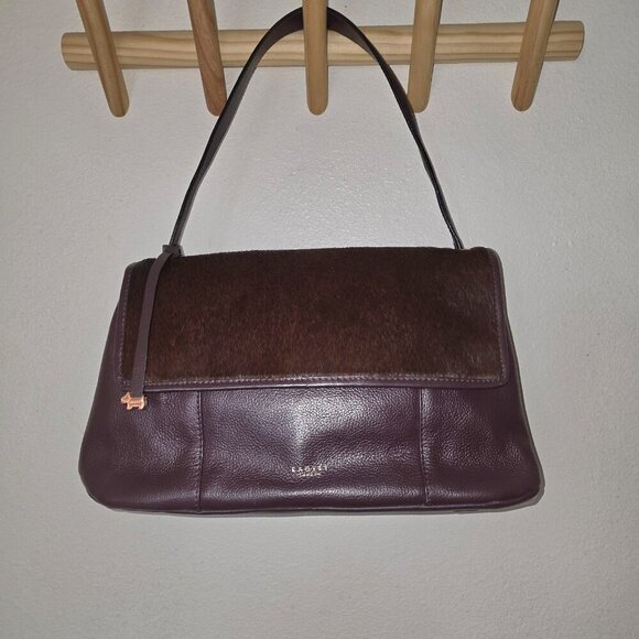 Radley London Witley Haircalf Leather Shoulder Bag Clove w/ Matching Wallet - Picture 2 of 16